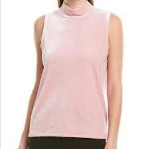 58- J. Crew NWOT Size Small Pink Velvet Sleeveless Top. Polyester Blend.